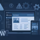 WordPress dashboard with technical challenge icons representing Elementor Pro disadvantages